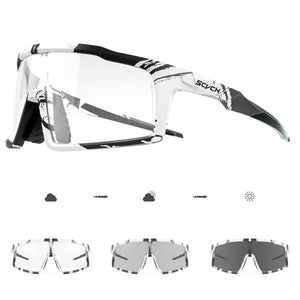 SCVCN Photochromic Cycling Glasses Men Sunglasses UV400 Bicycle Eyewear MTB Outdoor Bike Goggles Woman Riding Driving Bicycle