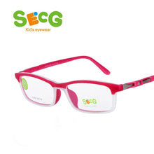 Load image into Gallery viewer, SECG Cute Soft Flexible Optical Children Glasses Frame Silicone Kids Glasses Eyewear Myopia Hyperopia Oculos Spectacles