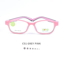 Load image into Gallery viewer, SECG Optical Children Glasses Frame TR90 Silicone Glasses Children Flexible Protective Kids Glasses Diopter Eyeglasses Rubber