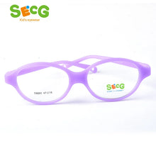 Load image into Gallery viewer, SECG Optical Myopia Oval Round Children Glasses Frame Plastic Glasses for Sight Children Correction Soft Kids Eyewear Frame