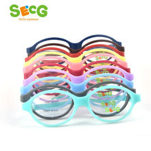 Load image into Gallery viewer, SECG Optical Myopia Oval Round Children Glasses Frame Plastic Glasses for Sight Children Correction Soft Kids Eyewear Frame