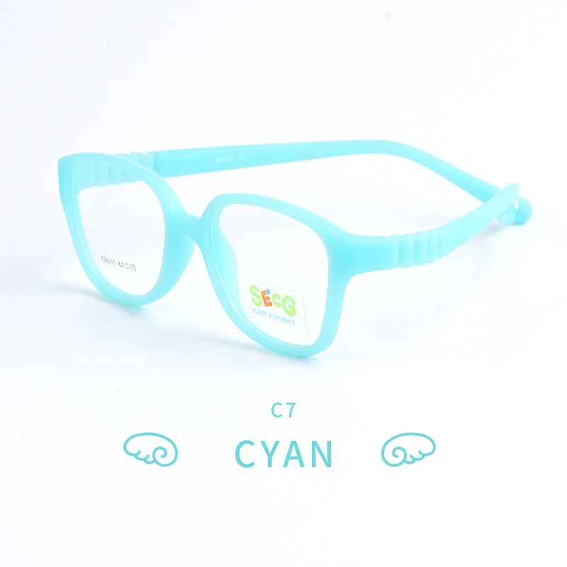 SECG Top Brand Children Prescription Myopia Optical Glasses Frames Resin Glasses For Kids Protective Kids Eyewear TR911