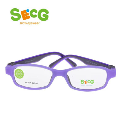 SECG Ultralight Soft Frame Optical Myopia Children Frame Solid Detachable Diopter Kids Frame Silicone Strap Lunettes Eyeglasses