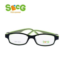 Load image into Gallery viewer, SECG Ultralight Soft Frame Optical Myopia Children Frame Solid Detachable Diopter Kids Frame Silicone Strap Lunettes Eyeglasses