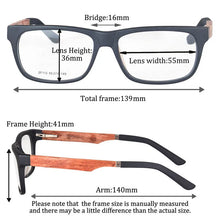 Carica l&#39;immagine nel visualizzatore di Gallery, SHINU Acetate Progressive Multifocal Reading Glasses Men Bifocal Reading Glasses Photochromic Blue Light Wood Eyeglasses custom