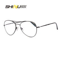 Load image into Gallery viewer, SHINU Blue Light Blocking Progressive Multifocal Lens Reading Glasses Bifocal See Near Far Ultralight Diopter Glasses customized