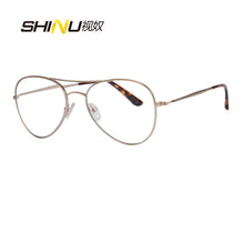 Load image into Gallery viewer, SHINU Blue Light Blocking Progressive Multifocal Lens Reading Glasses Bifocal See Near Far Ultralight Diopter Glasses customized