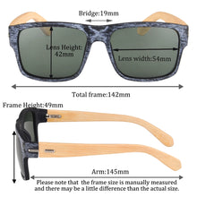 Carica l&#39;immagine nel visualizzatore di Gallery, SHINU Myopia Polarized Glasses Square Bamboo Wooden 5 Colors Prescription Men Glasses Frames Sun Glasses Eyewear Eyeglasses