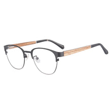 Load image into Gallery viewer, SHINU Wood male glasses prescription eyewear frames men blue light coating resin lenses customize as prescription  p8008