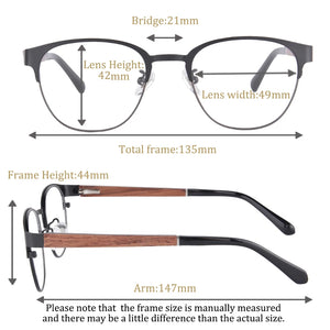 SHINU Wood male glasses prescription eyewear frames men blue light coating resin lenses customize as prescription  p8008