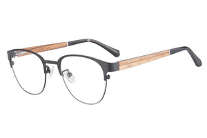 SHINU Wood male glasses prescription eyewear frames men blue light coating resin lenses customize as prescription  p8008