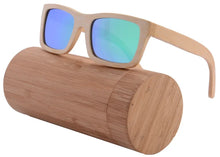 Load image into Gallery viewer, SHINU brand Bamboo Wood Sunglasses Handmade Square Wooden Frame Polarized sun glassed for man Eyeglasses Gafas De Sol