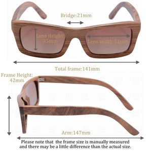 SHINU brand Bamboo Wood Sunglasses Handmade Square Wooden Frame Polarized sun glassed for man Eyeglasses Gafas De Sol