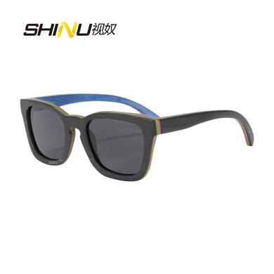 SHINU  brand Sun glassed for men wood Polarized Sunglasses women  bamboo glasses polarized uv400 lenses y2k fishing glasses 2024