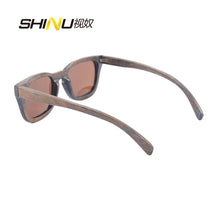 Carica l&#39;immagine nel visualizzatore di Gallery, SHINU  brand Sun glassed for men wood Polarized Sunglasses women  bamboo glasses polarized uv400 lenses y2k fishing glasses 2024