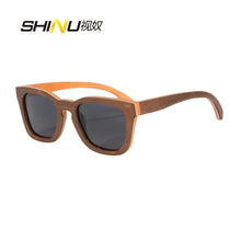 Carica l&#39;immagine nel visualizzatore di Gallery, SHINU  brand Sun glassed for men wood Polarized Sunglasses women  bamboo glasses polarized uv400 lenses y2k fishing glasses 2024