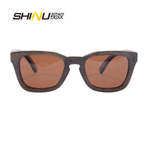 Carica l&#39;immagine nel visualizzatore di Gallery, SHINU  brand Sun glassed for men wood Polarized Sunglasses women  bamboo glasses polarized uv400 lenses y2k fishing glasses 2024