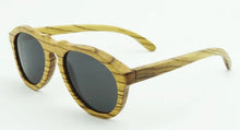 Carica l&#39;immagine nel visualizzatore di Gallery, SHINU brand Wood Polarized sunglasses Men  Women Handmade zebra wood sun glassed for men pear wood retro sunglasses brown lens