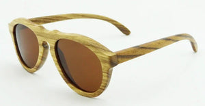 SHINU brand Wood Polarized sunglasses Men  Women Handmade zebra wood sun glassed for men pear wood retro sunglasses brown lens