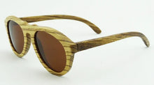 Carica l&#39;immagine nel visualizzatore di Gallery, SHINU brand Wood Polarized sunglasses Men  Women Handmade zebra wood sun glassed for men pear wood retro sunglasses brown lens