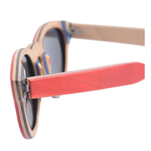 SHINU brand Wooden polarized Sunglasses Women Skate board wood sun glasses wood manmade woman sunglasses woman luxury 2024
