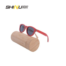 Carica l&#39;immagine nel visualizzatore di Gallery, SHINU brand Wooden polarized Sunglasses Women Skate board wood sun glasses wood manmade woman sunglasses woman luxury 2024