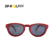 Carica l&#39;immagine nel visualizzatore di Gallery, SHINU brand Wooden polarized Sunglasses Women Skate board wood sun glasses wood manmade woman sunglasses woman luxury 2024