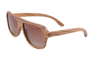 SHINU brand wooden polarized sun glassed for men manmade 100% wood sunglasses zebra wood big frame polarized driving sunglass