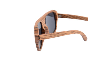 SHINU brand wooden polarized sun glassed for men manmade 100% wood sunglasses zebra wood big frame polarized driving sunglass