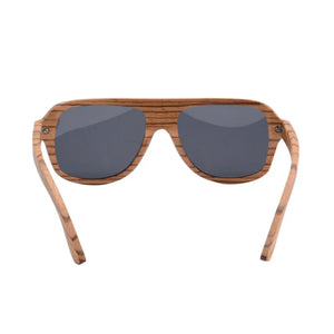 SHINU brand wooden polarized sun glassed for men manmade 100% wood sunglasses zebra wood big frame polarized driving sunglass