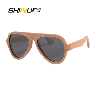 SHINU brand wooden sunglasses men 2024 wood sun glassed for men  polarized handmade 100% glasses retro vintage lense