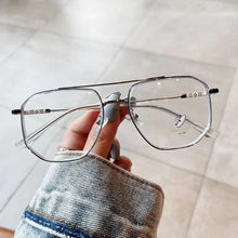 Load image into Gallery viewer, SO&amp;EI Retro Double Bridges Square Women Anti-Blu-Ray Glasses Frame  TR90 Spring Hinge Men Optical Frame Computer Glasses