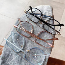 Load image into Gallery viewer, SO&amp;EI Retro Double Bridges Square Women Anti-Blu-Ray Glasses Frame  TR90 Spring Hinge Men Optical Frame Computer Glasses