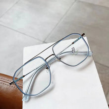 Load image into Gallery viewer, SO&amp;EI Retro Double Bridges Square Women Anti-Blu-Ray Glasses Frame  TR90 Spring Hinge Men Optical Frame Computer Glasses