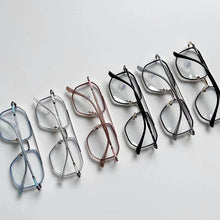 Load image into Gallery viewer, SO&amp;EI Retro Double Bridges Square Women Anti-Blu-Ray Glasses Frame  TR90 Spring Hinge Men Optical Frame Computer Glasses