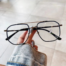 Load image into Gallery viewer, SO&amp;EI Retro Double Bridges Square Women Anti-Blu-Ray Glasses Frame  TR90 Spring Hinge Men Optical Frame Computer Glasses