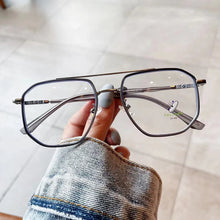 Load image into Gallery viewer, SO&amp;EI Retro Double Bridges Square Women Anti-Blu-Ray Glasses Frame  TR90 Spring Hinge Men Optical Frame Computer Glasses