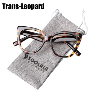 SOOLALA Cat Eye Bifocal Sunglasses Reading Glasses Women Men Designer Sunglasses Diopter Anti Blue Reading Sunglasses 1.0 to 4.0