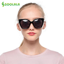 Load image into Gallery viewer, SOOLALA Cat Eye Bifocal Sunglasses Reading Glasses Women Men Designer Sunglasses Diopter Anti Blue Reading Sunglasses 1.0 to 4.0
