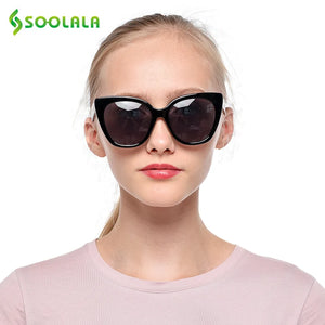 SOOLALA Cat Eye Bifocal Sunglasses Reading Glasses Women Men Designer Sunglasses Diopter Anti Blue Reading Sunglasses 1.0 to 4.0