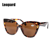 Load image into Gallery viewer, SOOLALA Cat Eye Bifocal Sunglasses Reading Glasses Women Men Designer Sunglasses Diopter Anti Blue Reading Sunglasses 1.0 to 4.0