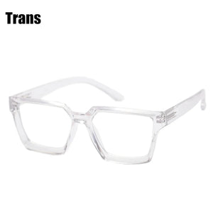 SOOLALA Square Glasses Frame Man Woman Spring Hinged Blue Light Blocking Optical Computer Eyeglasses Prescription Myopia Frame
