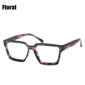SOOLALA Square Glasses Frame Man Woman Spring Hinged Blue Light Blocking Optical Computer Eyeglasses Prescription Myopia Frame