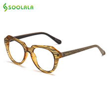 Load image into Gallery viewer, SOOLALA Striped Reading Glasses with Cases Women Men Glasses For Reading Sight Magnifying Presbyopic Glasses