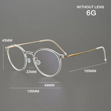 Carica l&#39;immagine nel visualizzatore di Gallery, Gatenac Ultra Light Titanium Glasses Frame Men Transparent Eyeglasses Frame Women Denmark Luxury Brand Eyewear