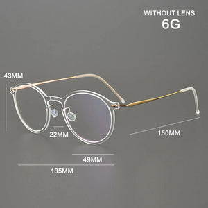 Gatenac Ultra Light Titanium Glasses Frame Men Transparent Eyeglasses Frame Women Denmark Luxury Brand Eyewear