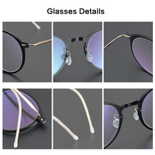 Carica l&#39;immagine nel visualizzatore di Gallery, Gatenac Ultra Light Titanium Glasses Frame Men Transparent Eyeglasses Frame Women Denmark Luxury Brand Eyewear