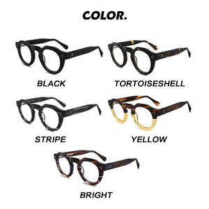 Gatenac Vintage Handmade Acetate Glasses Frame Men Round High Quality Eyeglasses Frame Women Retro Luxury Brand Designer Eyewear