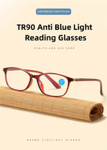 Load image into Gallery viewer, Elbru Ultralight TR90 Anti Blue Light Reading Glasses Women Men Presbyopic Eye Glasses Unisex Reading Eyeglasses Diopters 0+1+4