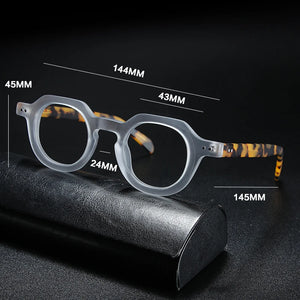 Vintage Acetate Optical Eyeglasses Frame Men Retro Myopia Prescription Glasses Women Luxury Brand Glasses Frame Small Eyewear